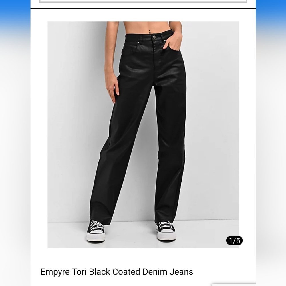 Empyre Tori Black Coated Denim Jeans